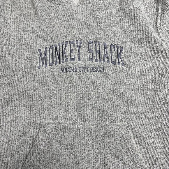 BASIX OF AMERICA SWEATSHIRT HOODIE HEATHERED FLEECE PANAMA CITY BEACH SIZE M - Picture 4 of 10